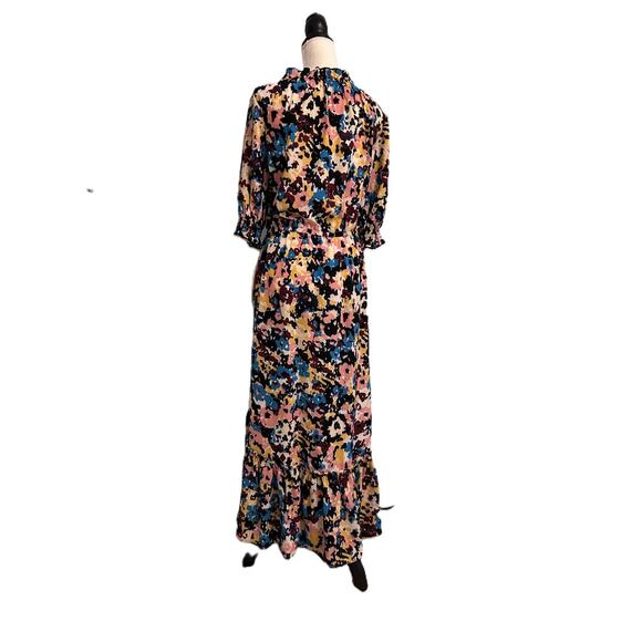 NWT Donna Morgan Off The Shoulder Printed Short Sleeve Midi Dress 14/Med - Picture 2 of 16